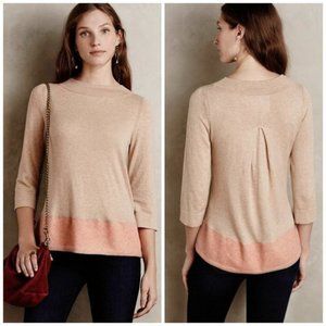Anthropologie Angel of the North Beige and Peach Sweater